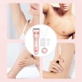 Pikkukuva 5 / 11: 2-in-1 Bikini Trimmer Sähköinen Parranajokone Naisille, Silky Glide Pro Karvanpoisto Jalkojen, Käsivarsien, Kainaloiden ja Kasvojen Ajoon, Pinkki Pink