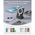 Miniatyrbild 6 av 7: Externt Batteri för Mag-Safe, 10000mAh Magnetisk Trådlös Batteripack, Vikbart Power Bank Mag-Safe PD 22.5W Snabbladdning USB-C LED-Display