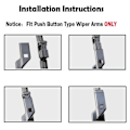 Miniatyrbilde 4 av 4: ®RisingFF Sett med 3 Vindusviskerblader foran + bak for Citroën Berlingo B9 2008 2009 2010 2011 2012 2013 2014 2015 2016 2017