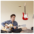 Miniatyrbild 7 av 9: Väggfäste för gitarr i trä, massiv trähängare lämplig för akustisk elgitarr bas folk ukulele mandolin Birch 2pc