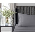 Miniatyrbillede 3 af 5: 4-delt sengetøjssæt 150x200 - Børstet mikrofiber polyester - Lagner, fladt lagen og 2 pudebetræk grey
