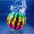 Miniatyrbild 2 av 4: Vattenmelonboll Regnbåge PVC Uppblåsbar Barnleksak Elastisk Boll Strandparty Regnbågsboll