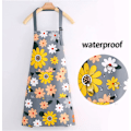 Miniatyrbillede 3 af 7: Køkkenforklæder til kvinder og mænd 2-pak justerbar vandtæt madlavningsforklæde med lommer, kokkeforklæder til madlavning bagning havearbejde grill 2stk 2pcs sunflower pattern aprons
