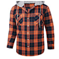 Pikkukuva 1 / 6: Miesten Ruudullinen Paita Pitkähihainen Taskuilla Napitettava Miesten Ruudullinen Paita Takki Flanellipaita Orange XL