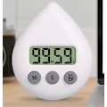 Miniatyrbild 1 av 5: Vattentät duschtimer, digital timer, badrums- och kökstimer, nedräkningstimer med sugkoppshål vit white