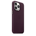 Miniatyrbillede 2 af 3: Læder Telefon Cover til Iphone 13 Pro Læder Cover med Magsafe - Mørk Kirsebær Dark Cherry