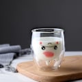 Miniatyrbillede 4 af 8: Bjørnekop Søde krus til kvinder Glas Dobbeltvægget isolerede glas Espresso kop, Kaffe kop, Tekop, Mælkekop, Bedste gave Unicorn