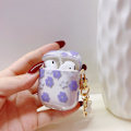 Miniatyrbilde 5 av 7: Etui for AirPods 2. / 1. generasjon med nøkkelring, Søtt klart glitter blomsterbeskyttelsesetui, Myk transparent TPU for AirPods 2/1 etui