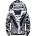 Miniatyrbillede 1 af 6: Herre Pullover Termisk Sherpa Foret Jakker Vinter Træning Fleece Hoodie Fuld Lynlås Uld Varme Tykke Frakker Ydertøj 63dark Gray S