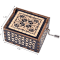 Miniatyrbild 6 av 6: Kan inte låta bli att bli kär i trämusikbox, antik graverad speldosa för kärleksgåvor - presenter till älskare, pojkvän, flickvän, make, fru, svart Black