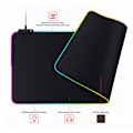 Miniatyrbillede 4 af 7: Gaming Mousepad med LED-lys - RGB - Vælg Størrelse - Sort - 14 Tilstande - Tyk Anti-slip 250*300*4MM