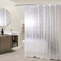 Miniatyrbilde 1 av 7: Dusjforheng 3D Semi Transparent EVA Vanntett Muggsopp Bevis Resistent Baderomsforheng Miljøvennlig Vaskbar Badeforheng, 180x200cm(72\"x79\") Water Cube