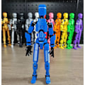 Miniatyrbild 1 av 7: Robotleksaker med flera leder, robotmodeller med flera karaktärer för 3D-utskrift, actionfigurer för skrivbordsdekoration - presenter för spelälskare blue