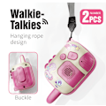 Miniatyrbild 5 av 9: Barnens walkie-talkie med långdistans trådlös överföring, utomhuskonversation, tecknad filmleksak med snodd pony