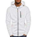 Miniatyrbillede 1 af 5: Herre Hoodies Sweatshirt Zip Up Letvægtsjakker 2 White 3XL