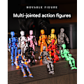 Miniatyrbild 3 av 7: Robotleksaker med flera leder, robotmodeller med flera karaktärer för 3D-utskrift, actionfigurer för skrivbordsdekoration - presenter för spelälskare red