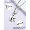 Miniatyrbilde 4 av 4: Davidsstjerne-anheng, rustfritt stål, lang halskjede, egnet for fritid/fester/arrangementer Silver Cross