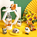 Miniatyrbild 2 av 5: 10 stycken Woodland Animal Julgransprydnader Faux Fur Plysch Djur Hängande Prydnader för Julgran Nyckelring