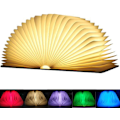 Miniatyrbillede 1 af 8: LED Boglampe, USB Genopladelig Boglampe, 360° Foldbare Trælamper, 5 Farver, Bærbar Dekorativ Lampe, Mini Sengelampe