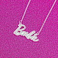 Pikkukuva 2 / 5: Barbie Crystal Script Logo Kaulakoru xixl Hopea Silver