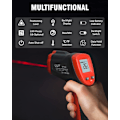 Miniatyrbild 7 av 7: Infraröd termometer matlagning digital temperaturpistol -58℉-716℉(-50℃-380℃) med Max-Min mätning (inte för personer) Digital infraröd termometer