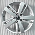 Pikkukuva 6 / 8: 4-pakkaus - Volkswagen VW -keskimerkit / pyörännavan merkit - Auto hopea 65 mm 65 mm