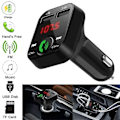 Pikkukuva 3 / 5: Langaton Bluetooth-autolähetin FM-lähetin Kaksois-USB-laturi Lataussovitin Aux-sovitin Handsfree