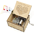 Miniatyrbild 6 av 6: Kan inte låta bli att bli kär i trämusikbox, antik graverad speldosa för kärlek - presenter till älskare, pojkvän, flickvän, make, fru (TRÄ) Wood