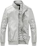 Herr Sommar Bomberjackor Casual Lätt Vindjacka Sportjacka Cargo Ytterkläder M Silver Grey