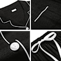 Pikkukuva 5 / 6: Naisten pyjamasetti, lyhythihainen yöasu, naisten napitettava yöasu, pyjamasetti taskuilla XL Black Grey