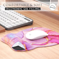 Miniatyrbillede 4 af 6: Ergonomisk musemåtte med memory foam håndledsstøtte, behagelig computer musemåtte til bærbar computer, smertelindrende håndledsstøtte Pink Marble