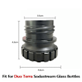 Miniatyrbilde 3 av 5: Sort Hurtigkobling Sodaflaske Adapter for SodaStream Crystal 0.7L Glassflaske js
