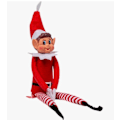 Miniatyrbillede 1 af 5: 1 x Uartig Elf med Velcro - Langbenet Elf Blød Plys - Julegave - Elf med Hat og Mærke Jul Elf men's