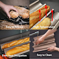 Miniatyrbild 4 av 5: Baguetteformar för bakning, kolstål 3 brödformar, nonstick baguettebakplåt för perforerad fransk brödform