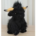 Miniatyrbillede 2 af 2: Simuleret Skotsk Højlandskø Plush Legetøj Børnedukke Sort black