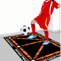 Miniatyrbillede 1 af 3: Fodboldtræningsmåtte, fodboldmåtte boldkontrol, skridsikker fodboldmåtte træningsmåtte indendørs lydabsorberende fitnessmåtte green