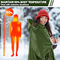 Miniatyrbillede 2 af 5: (B) 4 stk. Nødsoveposer Survival Bivuakpose, Nødregnponcho Redningsponcho, Varmeopbevaring Kold Sikkerhed