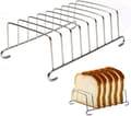 Rustfrit stål brødrister rist, rektangulær brødrister holder, airfryer tilbehør (sølv)