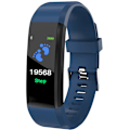 Miniatyrbillede 2 af 5: Fitness Tracker Sundheds Sportsur med Puls, Søvnovervågning, Iltmætning i Blodet, Skridttæller og SMS Opkaldsnotifikationsfunktioner blue