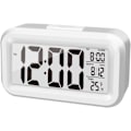 Miniatyrbild 1 av 5: Uppgraderad digital väckarklocka, 4,3\" LED-display med temperatur, bärbar med batteridriven väckarklocka sängbord