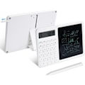Miniatyrbilde 1 av 6: 2 i 1 kalkulator med LCD skriveplate, skrivebords kalkulator med elektronisk kalender, tid og temperatur indikator, 10 siffer LCD display kalkulator
