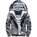 Miniatyrbillede 1 af 6: Mænds Trøje Termisk Sherpa Foret Jumper Jakker Vinter Træning Fleece Hoodie Fuld Lynlås Uld Varmt Tykke Frakker Yderbeklædning