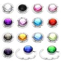 Väskkrok Stor Strass - 15 Olika Färger Vit/Transparent White/Transparent