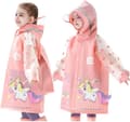 Regnjackor för barn, pojkar och flickor, vattentät regnponcho, lätt regnkläder, regnjackor 1-8 år XL