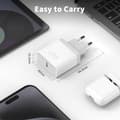 Miniatyrbillede 6 af 6: USB C Oplader, 2-pak Plu, 20W Type C Hurtig Vægoplader Strømadapter