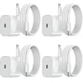 iPhone Laddare - Snabbladdare - Adapter + Kabel 20W USB-C Vit 4st 4Pcs