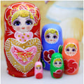 Miniatyrbild 2 av 4: Ryska Dockor Matryoshka i Trä 7-Delars Set Handgjorda Leksaker Barn Vuxna Påsk Mors Dag Födelsedag Jul Halloween Present