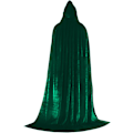 Miniatyrbillede 2 af 6: Hættekappe Vampyr Hexe Kappe Lang Kappe Unisex Voksen Cosplay Kostume Dark Green One Size