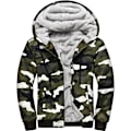 Pikkukuva 1 / 6: Miesten pullover-fleecevuorattu sherpa-takki, talviharjoitteluun sopiva fleece-huppari, vetoketjullinen villainen lämmin paksu takki 919army Green XXL