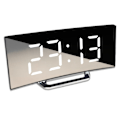 Miniatyrbild 1 av 5: Inch Digital Väckarklocka Böjd Dimbar LED Elektronisk Siffra VIT one size VIT